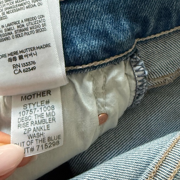 NWT Mother Jeans - The Mid Rise Rambler Zip Ankle - Picture 6 of 8